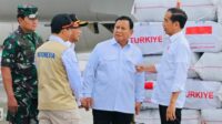Menhan Prabowo Dampingi Presiden Jokowi Lepas Keberangkatan Bantuan Kemanusiaan untuk Turkiye dan Suriah